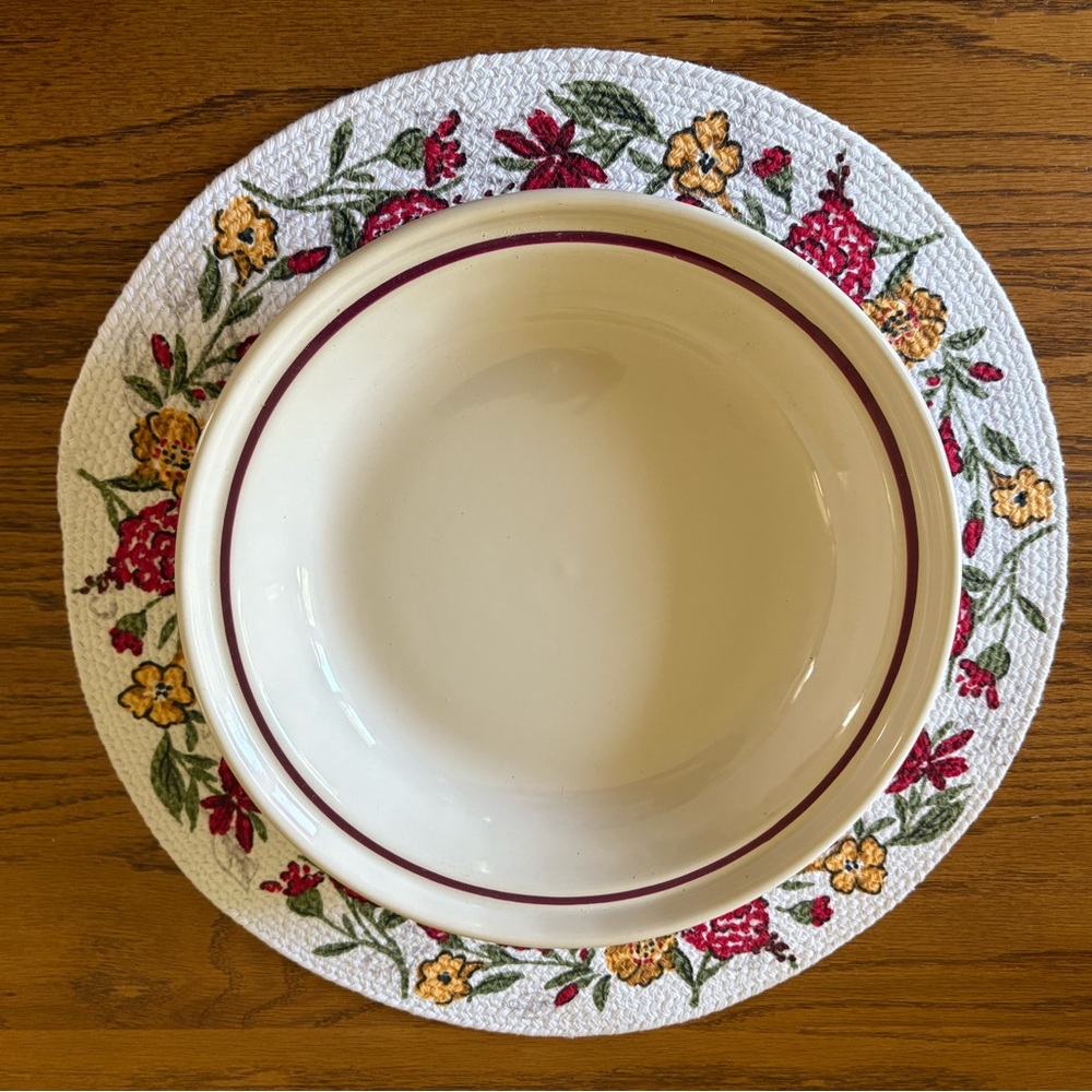 Longaberger Traditions Heritage Red Pie plate